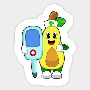 Avocado Nurse Fever thermometer Sticker